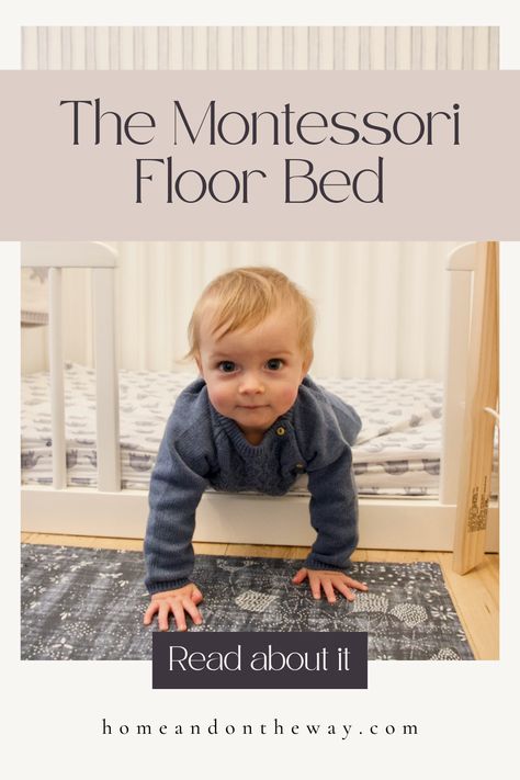 Infant Montessori Bed, Floor Crib Bed, Baby Floor Bed Ideas, Low Bed Ideas, Baby Floor Bed, Floor Bed Mattress, Montessori Theory, Floor Beds, Old Cribs