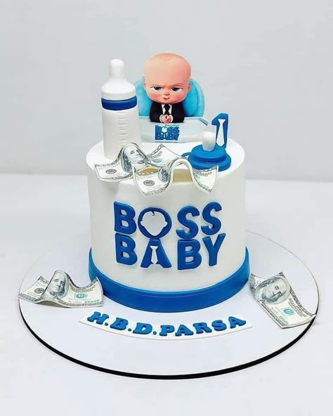 1st Birthday Cake Boy Without Fondant, Baby Boss Cake Design, Baby Boss Birthday Cake, The Boss Baby Cake, Boss Baby Cake Ideas, Boss Baby Cake Design, Boss Baby Theme Cake, Boss Baby Birthday Cake, Baby Boss Cake