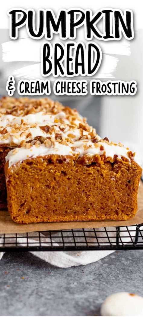 Pumpkin Bread With Cream Cheese, Pumpkin Cream Cheese Bread, Bread With Cream Cheese, Easy Pumpkin Dessert, Pumpkin Crunch Cake, Autumn Baking, Pumpkin Bread Easy, Pumpkin Crunch, Pumpkin Treats