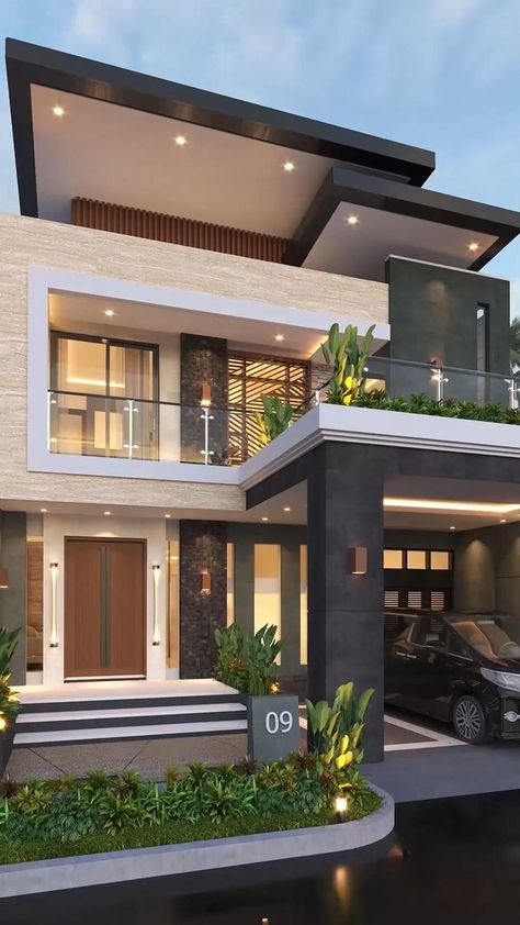 Indian House Exterior Design, House Outer Design, House Balcony Design, Modern Small House Design, Best Modern House Design, Small House Design Exterior, Building House Plans Designs, Architectural Design House Plans, Casas The Sims 4