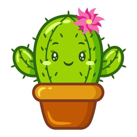 Lindo dibujo de cactus pegatina Vector P... | Premium Vector #Freepik #vector #flor #dibujos-animados #lindo #cara Cactus Cartoon, Cactus Pictures, Cactus Vector, Cactus Drawing, Easy Drawing Steps, Cactus Stickers, Iphone Lockscreen Wallpaper, Funny Drawings, Kawaii Drawings