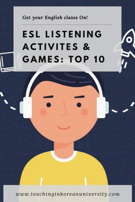 Esl Listening Activities, Listening Skills Activities, Listening Activities For Kids, Speaking Activities Esl, Listening Games, Esl Learning, Teaching English Language Learners, Esl Ideas, English Listening