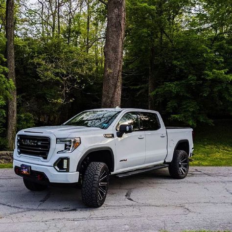 White Gmc Truck, White Gmc Sierra, Gmc Sierra Lifted, Gmc Denali Truck, 2021 Gmc Sierra, Lifted Gmc, White Trucks, Gmc Trucks Sierra, Gmc Sierra Denali