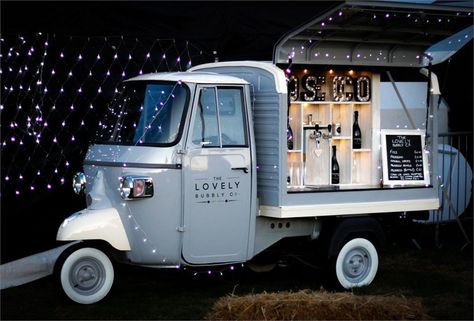 Van Design Ideas, Wine Truck, Unique Wedding Food, Alternative Food, Prosecco Van, Catering Van, Prosecco Bar, Mobile Cafe, Mobile Coffee Shop