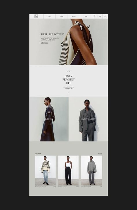 TOTEME - Luxury fashion online store Fashion Lookbook Design, Fashion Website Design, Fashion Web Design, Unique Website Design, Luxury Website, Lookbook Design, Email Marketing Design Inspiration, Fashion Newsletter, Email Ideas