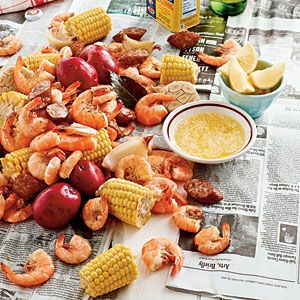 Shrimp Boil | MyRecipes.com Shrimp Boil Recipe, Country Boil, Low Country Boil, Boiled Food, Shrimp Boil, Seafood Boil, How To Cook Shrimp, Linguine, Low Country