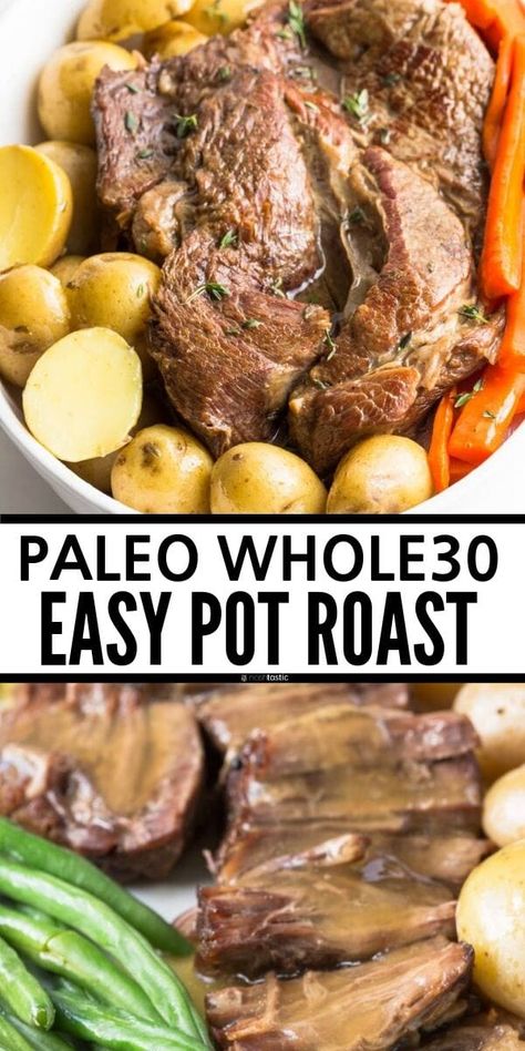 Paleo Pot Roast, Easy Pot Roast, Paleo Slow Cooker, Diy Easy Recipes, Healthy Beef, Slow Cooker Roast, Paleo Crockpot, Pot Roast Slow Cooker, Clean Eating Dinner