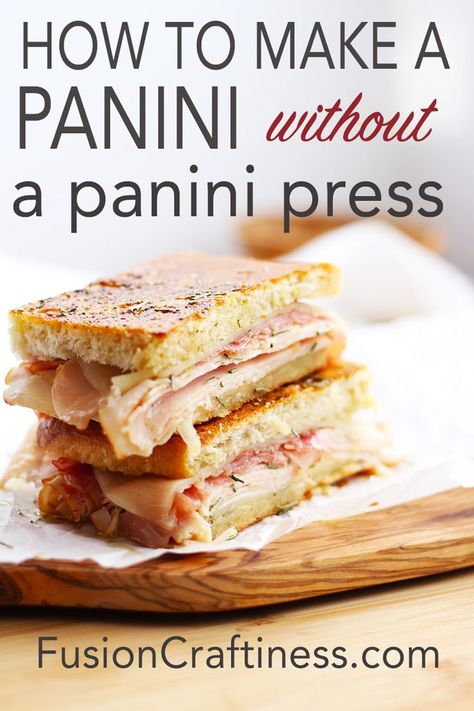 How to make a panini without a panini press and ideas for panini fillings. Chicken Prosciutto Panini. #panini #chicken #prosciutto #ItalianRecipe #Sandwich How To Make A Panini Without A Press, How To Make A Panini, Panini Fillings, Gourmet Bagels, Chicken And Prosciutto, Chicken Provolone, Prosciutto Panini, Chicken Panini Sandwiches, Chicken Prosciutto