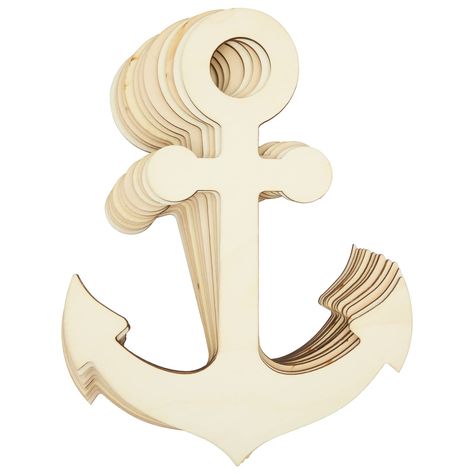 PRICES MAY VARY. Unfinished Wood Anchor: Use these nautical cutouts for crafts, boat party decorations, or personalized front door signs to welcome your guests Arts and Crafts: The wood anchors can be engraved, sanded, and stained to create personalized signs for an upcoming wedding reception, nautical baby shower, or birthday party Smooth Surface: Our unfinished wood cutouts have a smooth, unfinished wood surface that can easily be customized with seashells, sand, rope, paint, glitter, stencils Boat Party Decorations, Nautical Centerpiece Ideas, Coastal Party, Wooden Anchor, Diy Nautical Decor, Wood Anchor, Anchor Decor, Bright Paintings, Nautical Baby Shower