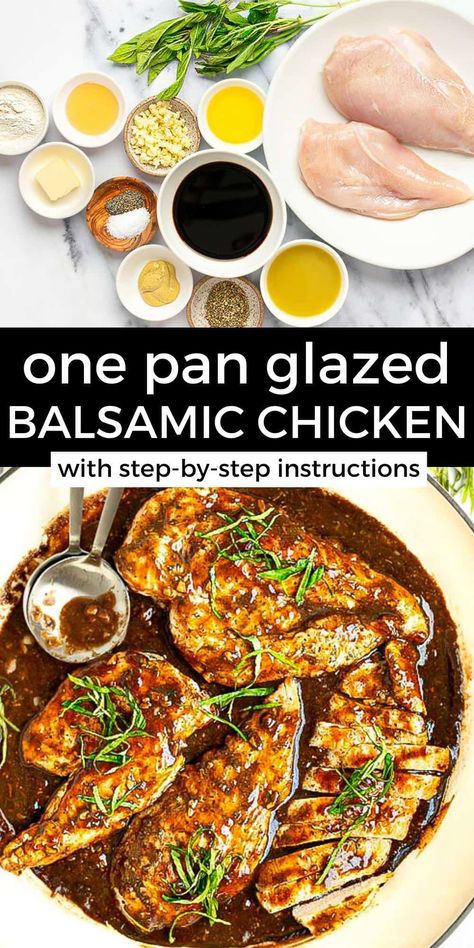 The Best Easy Balsamic Chicken Recipe Chicken Recipes With Balsamic Glaze, Basaltic Chicken, Chicken Balsamic Recipes, Balsamic Vinaigrette Chicken, Balsamic Gravy, Easy Balsamic Chicken, Balsamic Chicken Recipe, Honey Balsamic Chicken, Greek Chicken Marinade