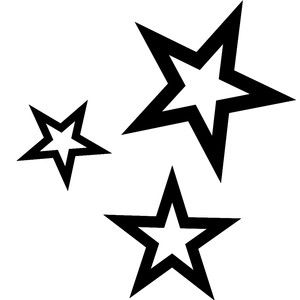 Silhouette Design Store - View Design #182998: stars Tattoo Store, Tattoos Infinity, Star Tattoo Designs, Star Tattoo, Black And White Stars, White Stars, Silhouette Design Store, Star Tattoos, Cricut Projects Vinyl