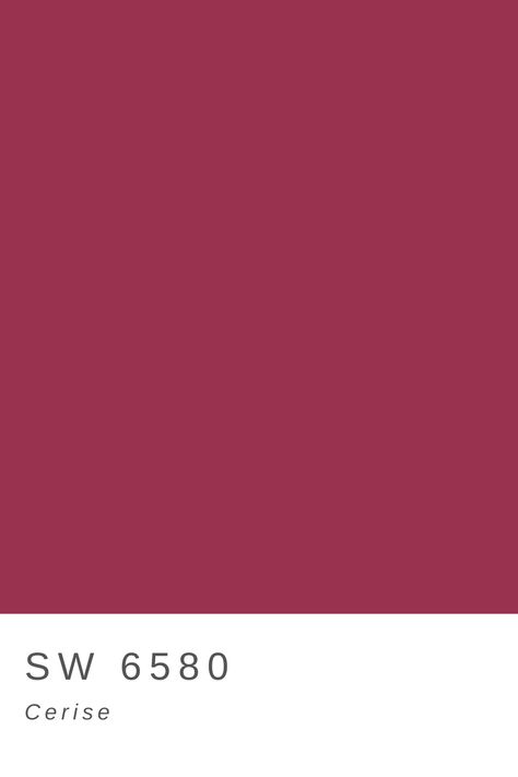 Sherwin Williams SW 6580 Cerise Cerise Sherwin Williams, Cerise Color, Paint Decor, Cherry Candy, Cerise Pink, Color Pencils, Color Palette Design, Paint Colors For Home, Colorful Wallpaper