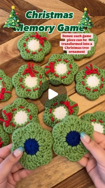 Crochet Creations on Instagram: "Memory Game: Christmas Edition🎄🧶🎄

#crochet #memorygame #christmastree #santaclaus #crochetpouch #ornament #christmastreedecoration #christmasdecor #kidsgift #christmasgift #diygift #winterfun #familyfun #kidquiettime #toddlegame #christmas" Crochet Memory Game, Christmas Memory Game, Game Crochet, Crochet Pouch, Memory Game, Crochet Creations, Christmas Memory, Memory Games, Crochet Christmas