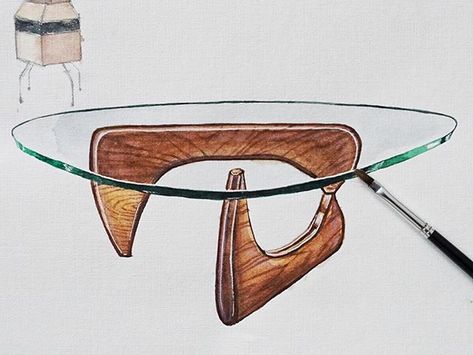 Iconic Noguchi Table, 1944, by Isamu Noguchi for Herman Miller company. . Легендарный столик Noguchi, 1944 год, для компании Herman Miller. Table Sketch, Noguchi Table, Table Drawing, Noguchi Coffee Table, Furniture Design Sketches, Interior Architecture Drawing, Texture Drawing, Interior Design Sketches, Denim Art