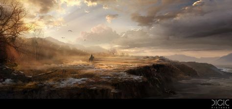 The Witcher, Petra Varga on ArtStation at https://www.artstation.com/artwork/PqNX3 The Witcher Concept Art, Witcher Landscape, Witcher Concept Art, Medieval World, Fantasy Castle, Fantasy Setting, Contemporary Sculpture, Fantasy Art Landscapes, Environment Concept Art