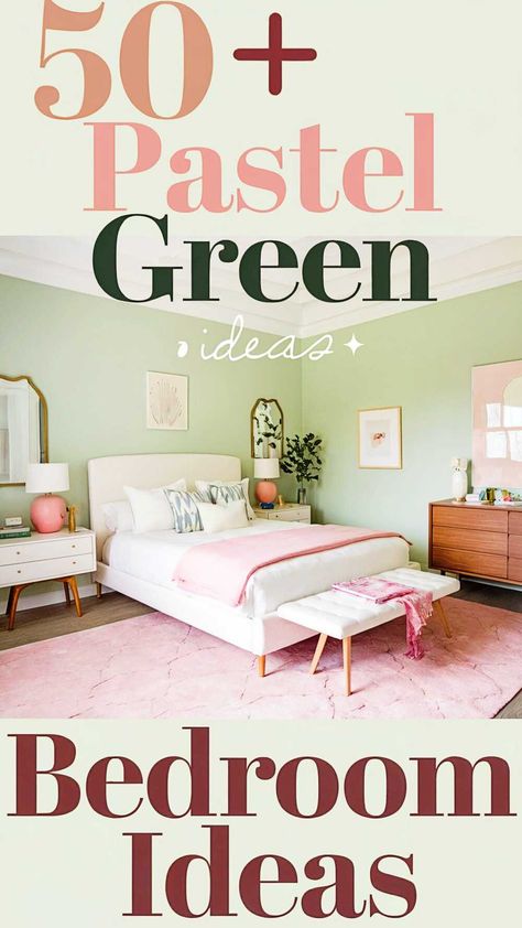 50+ Pastel Green Bedroom Ideas Fresh For The Picking Pastel Green Bedroom Ideas, Pastel Green Bedroom, Green Bedroom Ideas, Decor Inspiration Diy, Peaceful Vibes, Green Bedroom, Home Garden Decor, Bedroom Green, Pastel Green