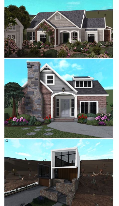 Cottage House Plans Bloxburg, Bloxburg Aesthetic, Bloxburg House Builds, Bloxburg Cottage, Bloxburg Beach House, Bloxburg Building, Bloxburg Hacks, Two Story House Design, Bloxburg Houses