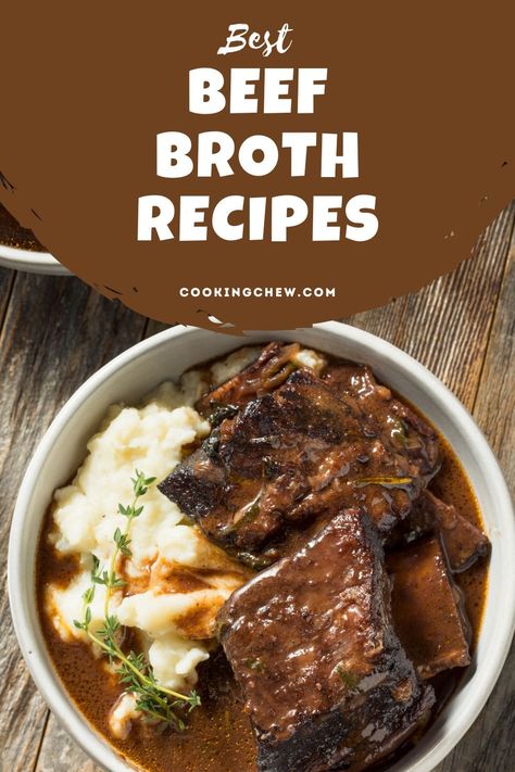 Best Beef Broth Recipe, Things To Make With Beef Broth, Beef Chowder Recipes, Beef Broth Dinner Recipes, Recipes Using Beef Bone Broth, Beef Bone Broth Recipe Crockpot, Recipes To Use Up Beef Broth, How To Use Beef Broth, Uses For Beef Broth