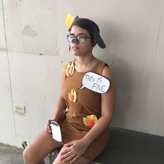 This Is Fine Meme Everything Is Fine Im Fine Meme, Im Fine Meme, I'm Fine Meme, Penny Proud, This Is Fine Meme, Meme Characters, Most Creative Halloween Costumes, Meme Costume, Two Types Of People