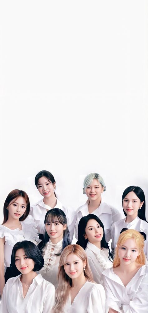 TWICE WALLPAPER White Twice Wallpaper, Twice Group Photo Wallpaper, Twice Hd Wallpaper, Twice Background, Wallpaper For Android Phone, Extended Wallpaper, Twice Group, Kpop Backgrounds, Twice Wallpaper