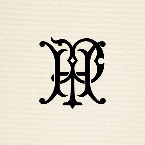 HP monogram design, hand drawn then digitalised. #monogram #monogramlogo #monogramdesign #typography #victorian #weddingmonogram #monogramwedding #graphicdesign #typography #typographydesign Hp Monogram, Victorian Logo, Victorian Monogram, Secret Bar, Beautiful Handwriting, Bar Logo, Wedding Monogram, Vintage Monogram, Monogram Design