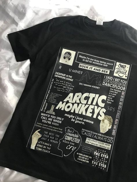 Shopping Manifestation, Artic Monkeys Shirt, Arctic Monkeys Tshirt, Arctic Monkeys Merch, Arctic Monkeys Shirt, Merch Tee, Bday List, Monkey Shirt, Brand Ideas