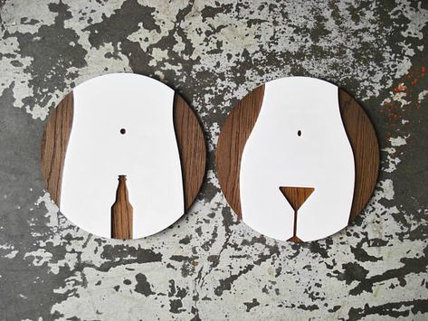 Wc Icon, Bathroom Signage, Wood Laser Ideas, Restaurant Bathroom, Woodworking School, Laser Cut Wood Crafts, Laser Engraved Ideas, Restroom Sign, Sign Svg