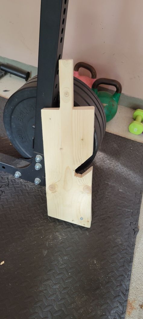 Deadlift jack made from scrap wood. Deadlift Jack, Gym Ideas, Garage Gym, Garage, Gym, Wood