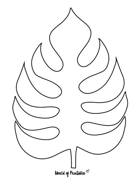 Leaves Template Free Printable, Leaf Printables, Paper Palm Tree, Leaf Template Printable, Fall Leaf Template, Fall Leaves Coloring Pages, Printable Leaves, Fall Coloring Sheets, Paper Flower Kit