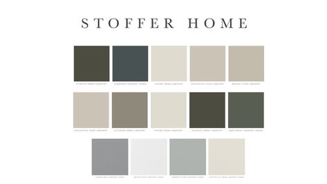 Stoffer Home Cabinetry Paint Pack - FOCUSED 3D Club Jean Stoffer Design Paint Colors, Stoffer Home Paint Colors, Stoffer Paint Colors, The Established Home Jean Stoffer Paint Colors, The Established Home Jean Stoffer, The Established Home, Pit Couch, Established Home, Flat Front Cabinets