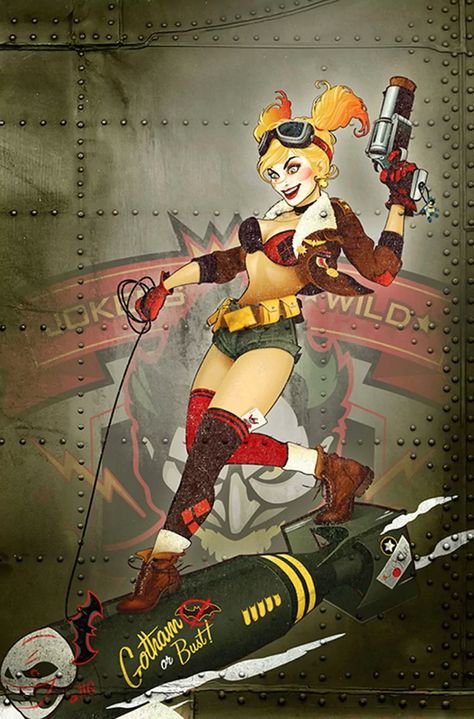 67 Harley Quinn Art Dc Bombshells, The Creeper, Harley Quinn Comic, Superman Wonder Woman, Harley Quinn Art, Variant Covers, Nose Art, Batman And Superman, Detective Comics