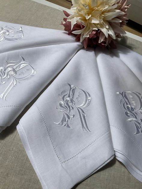 Hemstitched Linen Christmas Napkin, Monogrammed Linen Napkins,Linen Wedding Napkins,Embroidered Napkin, Napkins Gift Set, Decorative Napkins #EmbroideryMonogram #PesEmbroideryFiles #CuteEmbroidery #PesFiles #AestheticEmbroidery #embroidery #EmbroideryLogo #EmbroideryFileVp3 #EmbroideryFilePes #EmbroideryDesign Linen Napkins Wedding, Monogrammed Wedding Napkins, Embroidery Napkins, Linen Wedding, Christmas Napkin, Monogrammed Linens, Monogrammed Napkins, Decorative Napkins, Wedding Embroidery