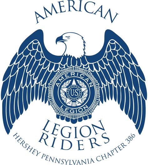 American Legion Riders Hershey Pennsylvania Chapter 386 logo vectorized and ready for digital prints, embroidery or screen printing. 800.464.4002 Riders Logo, American Legion Riders, Door Leaner, Indian Motorcycle Logo, Daenerys Targaryen Art, American Legion Auxiliary, Gladiator Tattoo, Hershey Pennsylvania, Alice In Wonderland Artwork