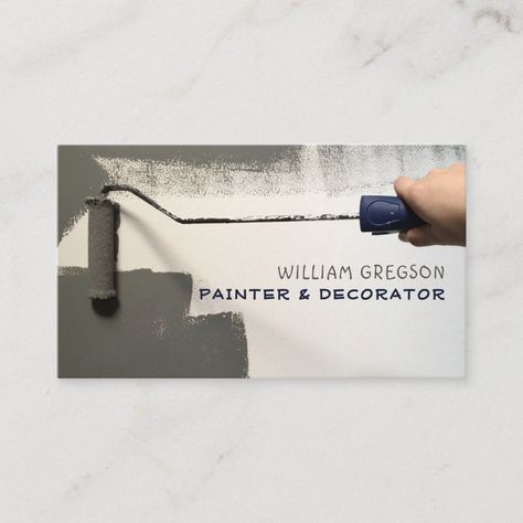 Painter Decorator, Calling Card Design, Painter Business Card, Handyman Tools, Classic Business Card, Handyman Business, Construction Business Cards, Buisness Cards, Painter And Decorator