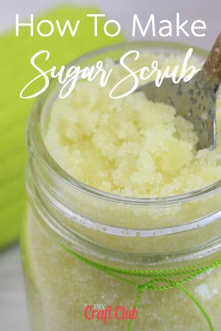 How To Make THE BEST Sugar Scrub | Easy Sugar Scrub Recipe - DIY Craft Club Make Sugar Scrub, Hand Scrub Diy, Hand Scrub Homemade, Scrub At Home, Scrub Recipe Diy, Easy Sugar Scrub, Salt Scrub Recipe, Diy Sugar Scrub Recipe, Body Scrub Recipe