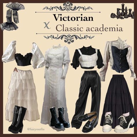 Classic Academia, Academia Fashion, Quirky Fashion, Victorian Clothing, Victorian Era, Aesthetic Outfits, Cute Casual Outfits, Daily Outfits, Aesthetic Clothes