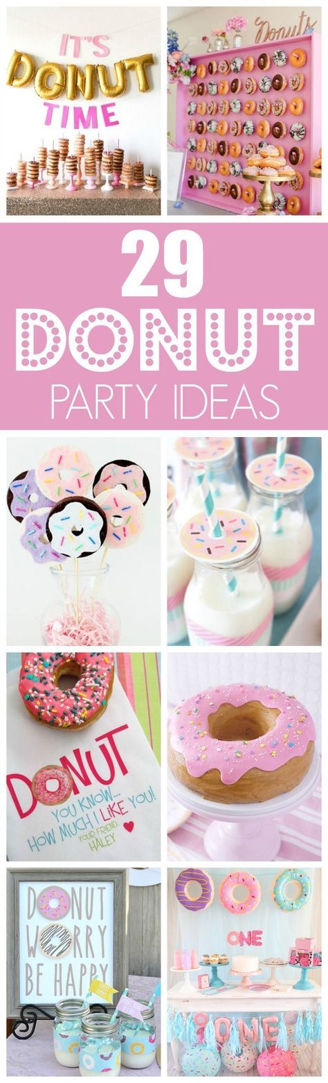 29 Fantastic Donut Themed Party Ideas featured on Pretty My Party Donut Themed Party, Donut Theme Party, Doughnut Party, Themed Party Ideas, Donut Themed Birthday Party, Birthday Donuts, Donut Birthday Parties, Donut Birthday, Donut Party