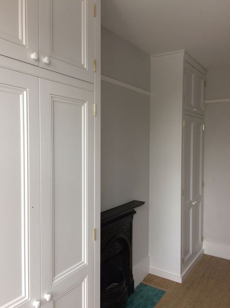 Fitted Wardrobes 1930s House, Built In Wardrobes In Alcoves, Fitted Wardrobes Bedroom Alcove, Vintage Built In Wardrobe, Alcove Wardrobe Ideas, Bedroom Alcove Ideas, Built In Wardrobe Ideas Alcove, Fitted Wardrobe Interiors, Built In Bedroom Cabinets