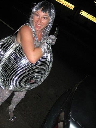 Mirrored Disco Ball Halloween Costume : 8 Steps (with Pictures) - Instructables Disco Ball Halloween Costume, Disco Halloween Costumes, Disco Ball Halloween, Taylor Swift Inspiration, Ball Mirror, Disco Ball Mirror, Disco Costume, Bright Led Flashlight, Night Couple