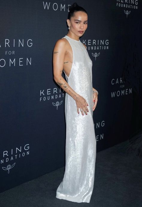 Zoe Kravitz Style, Zoe Isabella Kravitz, Lauren Sanchez, Gucci Gown, Zoë Kravitz, Mesh Gown, Evening Gown Dresses, Zoe Kravitz, Celebrity Red Carpet