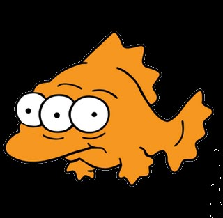 Blinky the 3 eyed fish Simpsons Party, Simpsons Tattoo, Book Excerpts, Simpsons Drawings, Funny P, Orange Fish, Simpsons Art, Fish Species, Sea Monster