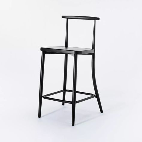 Northwood Metal Cafe Counter Height Barstool - Threshold™ Designed With Studio Mcgee : Target Cafe Counter, Shea Mcgee, Interesting Textures, Studio Mcgee Target, Black Bar Stools, Tea Bar, Counter Height Bar, Wood Counter, Brand Studio