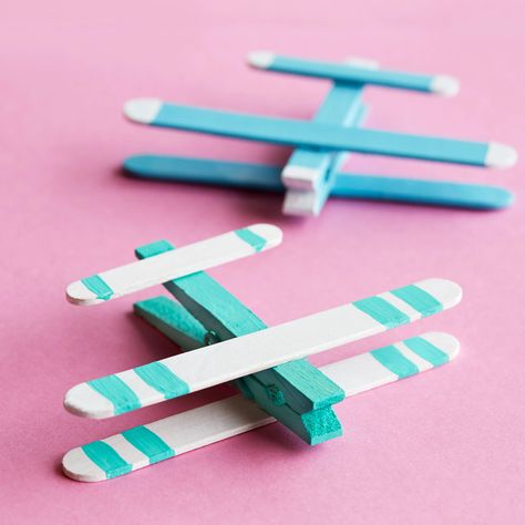 Babysitting Crafts, Airplane Crafts, Popsicle Stick Crafts, Daycare Crafts, Crafts For Boys, Camping Crafts, Childrens Crafts, Popsicle Sticks, Fun Crafts For Kids