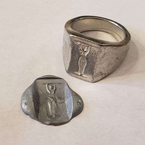 Excited to share the latest addition to my #etsy shop: Body letter "I" wax seal signet ring https://etsy.me/3PSnpSH #silver #gray #pewter #letterswords #midcentury #pinched #european #stamp #letter #I #body #font #script #yoga #typeface #signetring #ring #jewelry #seal Antique Hand Cast Signet Ring For Gift, Antique Hand-cast Signet Ring For Gift, Vintage Hand Cast Signet Ring As Gift, Vintage Hand Forged Signet Ring Gift, Vintage Signet Ring With Lost Wax Casting As Gift, Vintage Hand Cast Round Signet Ring, Vintage Hand Cast Sterling Silver Signet Ring, Vintage Hand-cast Round Signet Ring, Vintage Silver Hand Forged Signet Ring