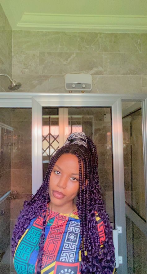 Purple Braids With Curls, Dark Purple Braids For Black Women, Dark Purple Braids, Purple Knotless Braids, Baddie Hair, Braids Styling, Cornrows Braids For Black Women, Purple Braids, Dark Purple Hair