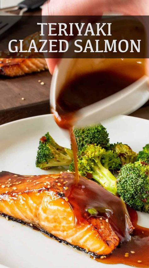 Bre Recipe, Baked Salmon Recipes Oven, Salmon Sauce Recipes, Broiled Salmon Recipes, Teriyaki Glazed Salmon, Salmon Teriyaki Recipe, Salmon Recipes Baked Healthy, Teriyaki Sauce Recipe, Salmon Glaze Recipes