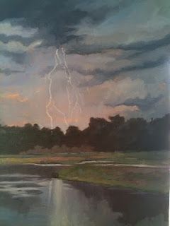 Thursday, March 15. Cozy thunderstorms all afternoon and evening. (Beautiful painting by Susie Callahan) Sunset Photography Nature, Summer Thunderstorm, Nature Photography Tips, Acrylic Tutorials, Drawing Styles, Rain Painting, Fantastic Mr Fox, Architecture Tattoo, Tropical Storm