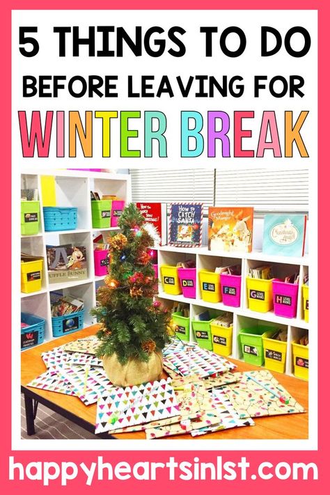 Countdown to winter break - 5 things teachers should do before leaving the classroom for Christmas break Last Day Before Christmas Break, Classroom Countdown, Relaxing Christmas, Holiday Classroom Activities, Days Before Christmas, School Holiday, Christmas Break, Winter Break, School Holidays