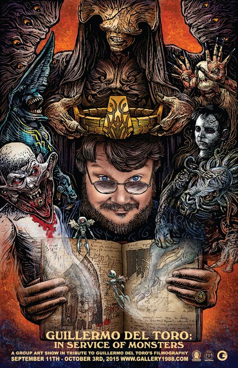 Guillermo Del Toro Art, Guillermo Del Torro, Doug Jones, Horror Movie Art, Geek Art, Cabinet Of Curiosities, Film Art, Monster Art, Portrait Artist