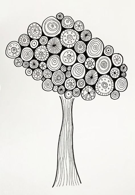 Zentangle Trees Patterns, Animal Zentangle, Zen Doodle Patterns, Easy Mandala Drawing, Zentangle Artwork, Zen Tangle, Scribble Art, Zen Doodle Art, Zentangle Drawings